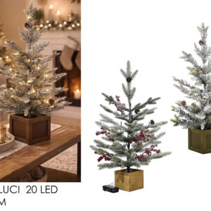 Christmas Tree 60cm, Battery Operated, with 20 LEDs, 2 Assorted