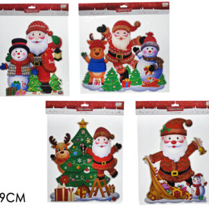 Christmas Decoration 36 x 29cm, 4 Assorted