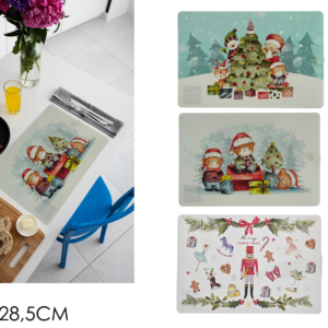 Christmas Placemat 43.5 x 28.5cm, 3 Assorted in Display
