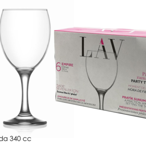 Set of 6 Wine Glasses, 340ml