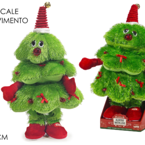 Christmas tree, battery operated, with light/music/movement, H 33 cm