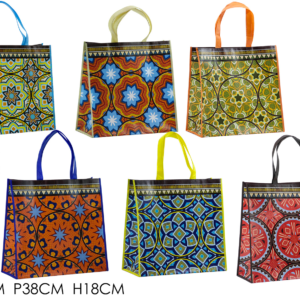 Shopping Bag 40 x 38 x 18cm, “Afrika”, 6 Assorted