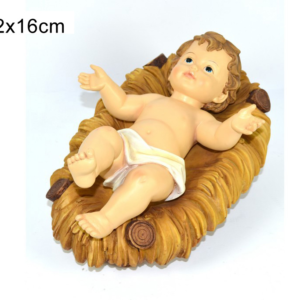 Baby Jesus in manger 32cm