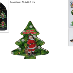 Wooden Christmas character magnets, 6 assorted