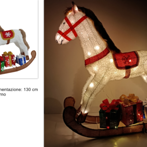Rocking horse, 90 cm, with light