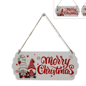 Wooden hanging decoration, 2 assorted