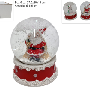 Christmas bauble, 6.5 cm, with Christmas characters, 3 assorted