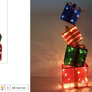 Gift package decoration, 95 cm, with 45 LEDs, battery operated