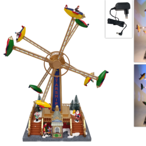 Carousel wheel with aeroplanes, lights, sound and movement