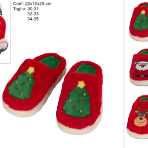 Children’s Christmas slipper, sizes 30, 31–32, 33–34, 35, 3 assorted 