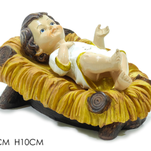 BABY JESUS IN MANGER 18 X 10CM