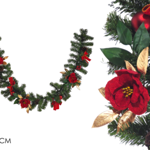 GARLAND WITH FLOWERS 180CM