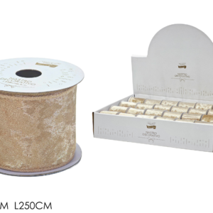 Champagne Velvet Ribbon 6.3cm × 250cm