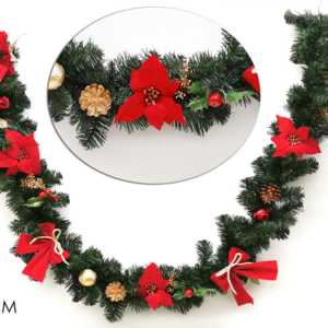 Garland 210cm with Red Bows