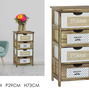 4-DRAWER CHEST OF DRAWERS 40X29XH73CM