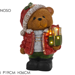 CHRISTMAS BEAR WITH GIFTS & LIGHTS