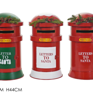 Christmas Mailbox 23 × 23 × H44cm, 3 Assorted