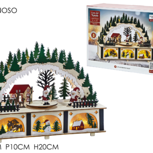 Christmas Scene, Battery-Operated Light, 27 × 10 × H20cm