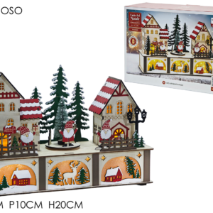 Christmas Scene, Battery-Operated Light, 30 × 10 × H20cm