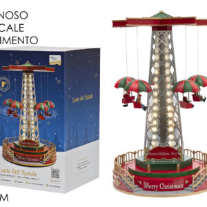 Christmas Carousel Scene, Light/Sound/Moving, H40cm
