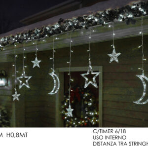 Curtain 1.4m × 0.8m H with Stars, 94 LEDs