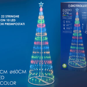 2m Christmas Tree with 274 Programmable Multicolour LEDs