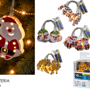 String Lights, 10 LEDs, Try-Me, 4 Assorted