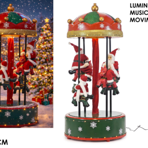 Christmas Carousel, Light/Moving/Musical, Ø50 × H110cm
