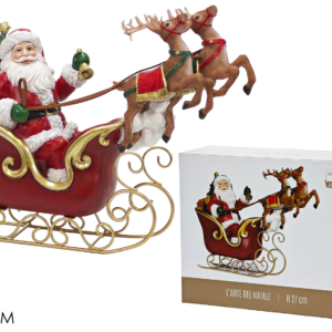 Santa Claus on Sleigh H27cm