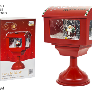 Christmas Mailbox, Battery-Operated, Light/Sound/Moving, H41cm, Santa Claus