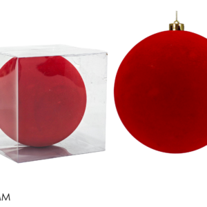 Plain Red Velvet Bauble 200mm