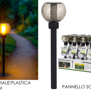 SMOKED SOLAR LAMP IN DISPLAY
