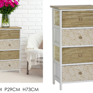 4-DRAWER CHEST OF DRAWERS 40X29XH73CM