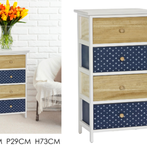 4-DRAWER CHEST OF DRAWERS 40X29XH73CM