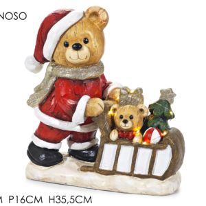 Christmas Bear, Battery-Operated Light, H35.5cm