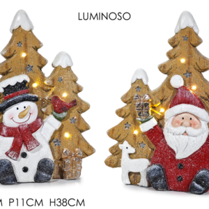 Christmas Character, Battery-Operated Light, H38cm, 2 Assorted