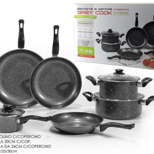 9-PIECE “GREY COOK” COOKWARE SET