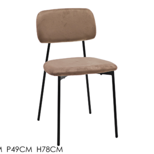 VELVET CHAIR 44X49X78CM TAUPE