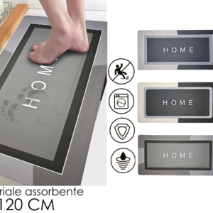 MULTIPURPOSE ABSORBENT BATHROOM MAT 60X120CM 3 ASSORTED