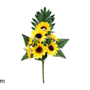 SUNFLOWER BOUQUET, 7 STEMS, 50 CM