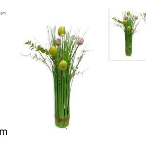 SMALL PLANT WITH FLOWERS AND EGGS, 2 ASSORTED DESIGNS