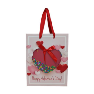 GIFT BAG WITH HEART, 23 × 18 × 10 CM