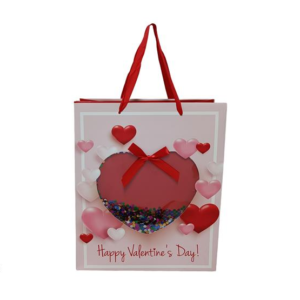 GIFT BAG WITH HEART, 30.5 × 25.5 × 12.5 CM