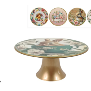 PLASTIC CAKE STAND, 29 CM DIAMETER, EASTER DECORATION, 4 ASSORTED DESIGNS