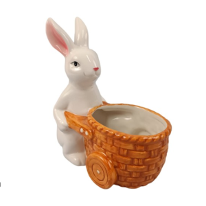 RABBIT, 21 CM, WITH CART