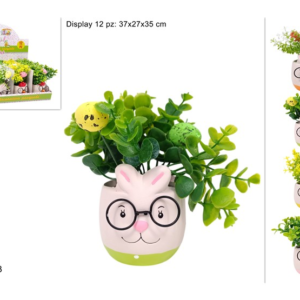 PLANTER WITH PLANT, 4 ASSORTED