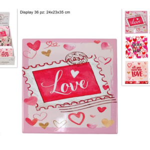 VALENTINE’S DAY COASTERS, 11 CM, ASSORTED