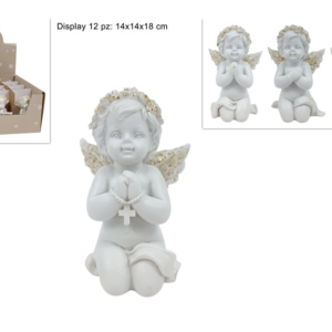 Kneeling Angel 6cm with Gold Glitter, 3 Assorted