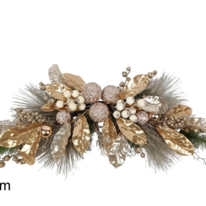 Door Hanger 70cm with Champagne-Gold Leaves and Berries