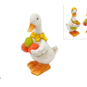 DUCK, 23 CM, WITH EGGS, 2 ASSORTED DESIGNS